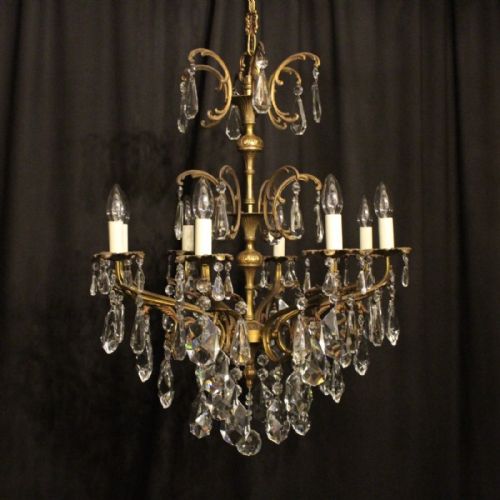 An Italian Gilded 8 Light Antique Chandelier