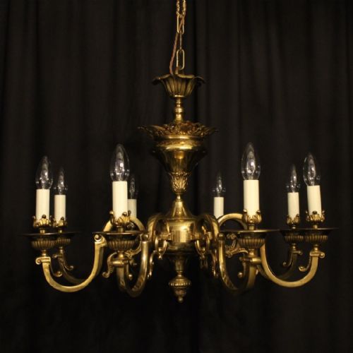 A French Gilded 8 Light Chandelier