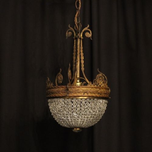 A French Gilded Bronze Antique Chandelier