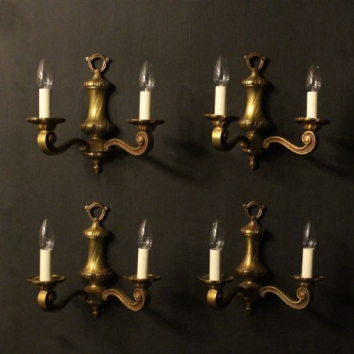 French Set of 4 Gilded Antique Wall Lights