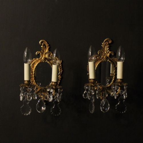 French Pair of Gilded Antique Girandoles