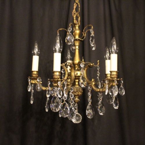 Italian Gilded 5 Light Antique Chandelier
