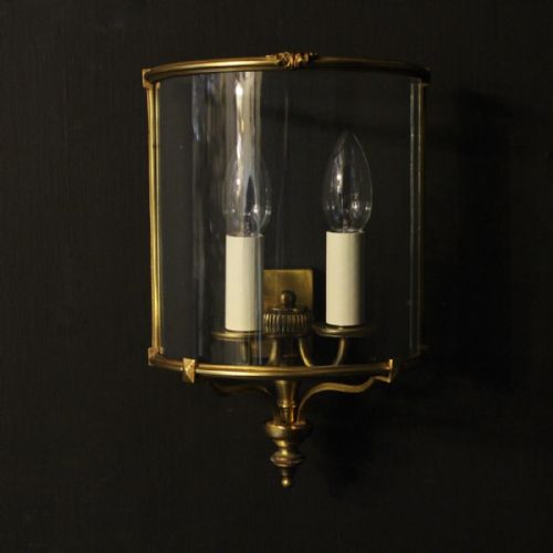 French Gilded Convex Wall Lantern