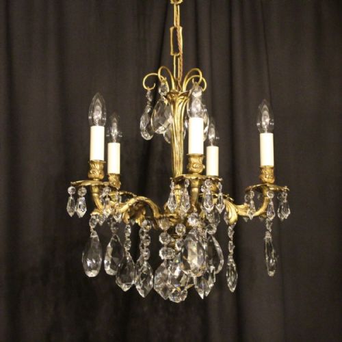 French Bronze 5 Light Antique Chandelier