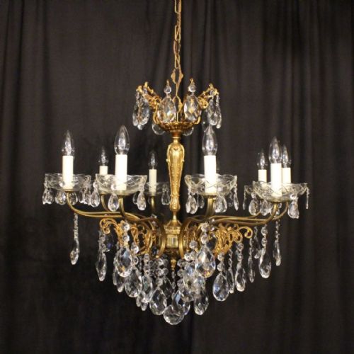 Italian Gilded 10 Light Antique Chandelier