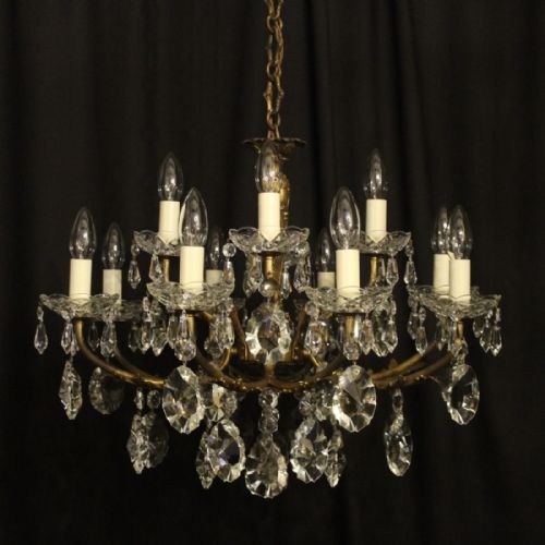 Italian Gilded 12 Light Antique Chandelier