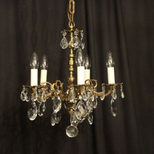 Italian Gilded 5 Light Antique Chandelier
