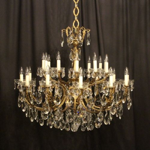Italian Gilded 24 Light Antique Chandelier