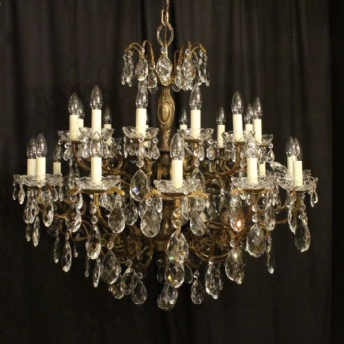 Italian Gilded 24 Light Antique Chandelier
