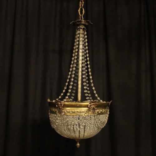 French Gilded Bronze Antique Chandelier