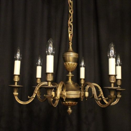 French 6 Light Antique Chandelier
