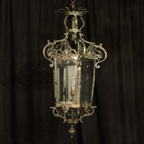 French Bronze Gasolier Antique Hall Lantern
