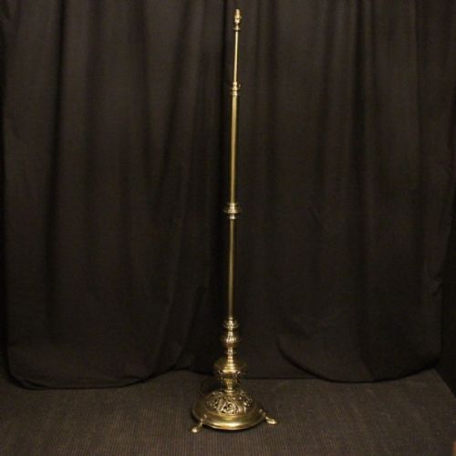English Brass Telescopic Standard Lamp