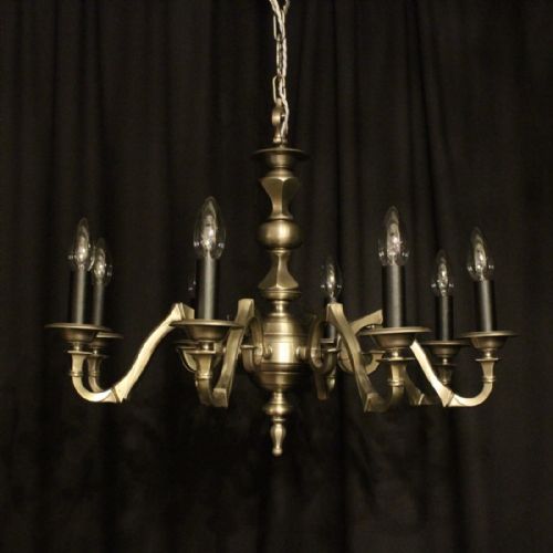 Flemish Burnished Silver 8 Light Chandelier