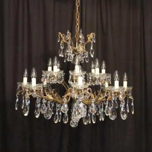 Italian Gilded 16 Light Antique Chandelier
