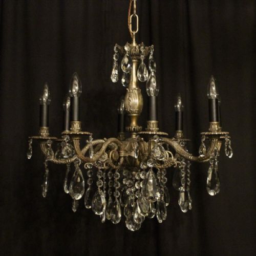Italian Silver Gilded 8 Light Antique Chandelier