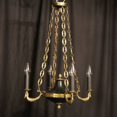 French Empire 4 Light Antique Chandelier