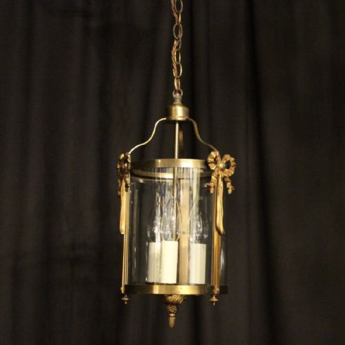 French Triple Light Antique Hall Lantern