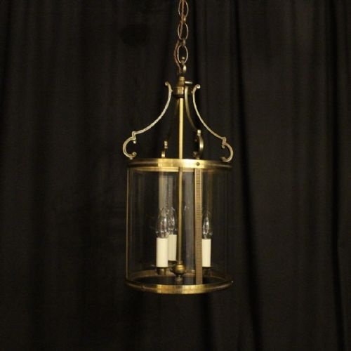 French Gilded Triple Light Antique Lantern
