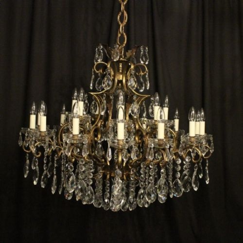 Italian Gilded 22 Light Antique Chandelier