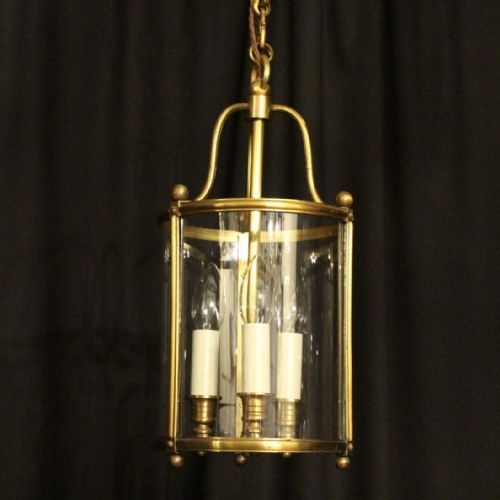 French Gilded Convex Antique Hall Lantern
