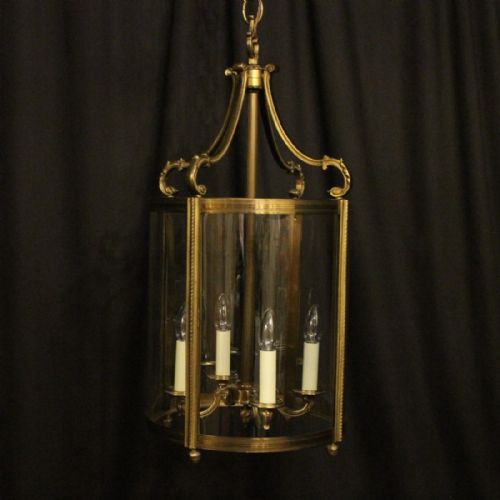 French Large Gilded Bronze 4 Light Antique Lantern