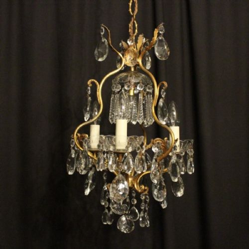 Italian Gilded 4 Light Antique Chandelier