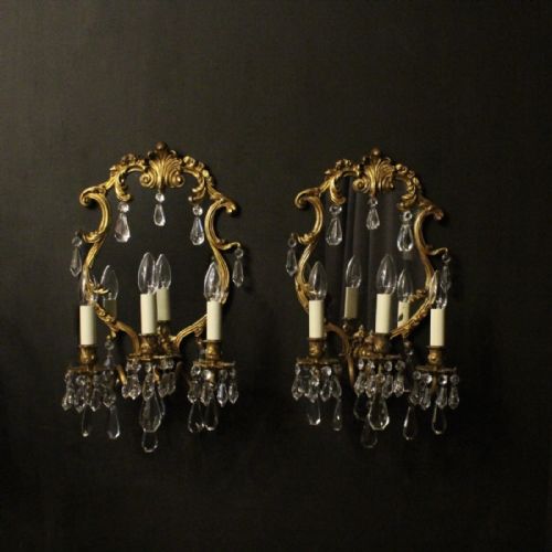 Italian Pair of Bronze Antique Girandoles