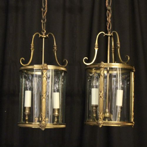 French Pair of Twin Light Antique Lanterns