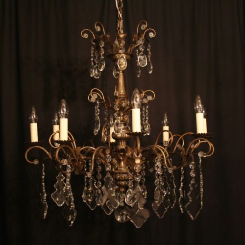 Italian Genoa 8 Light Antique Chandelier