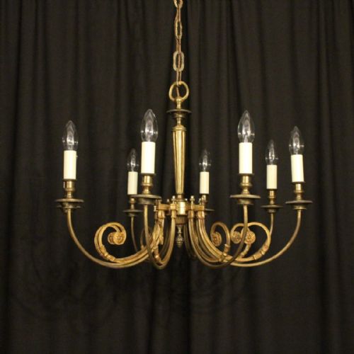 French Gilded 8 Light Antique Chandelier