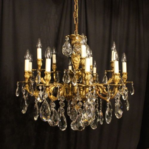 Italian Gilded Bronze Antique Chandelier