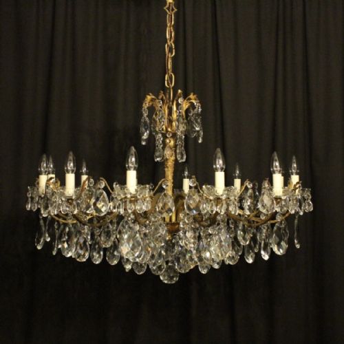 Italian Gilded 12 Light Antique Chandelier