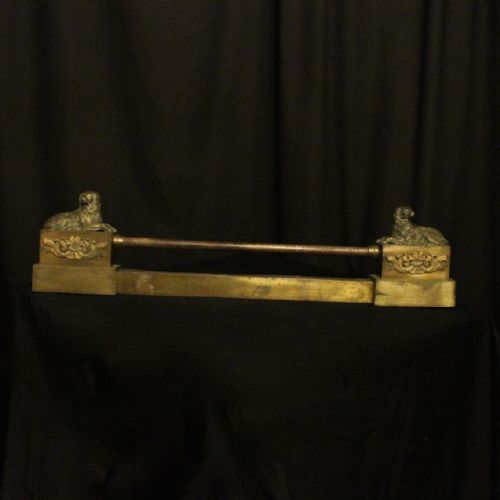 French Bronze Dog Extendable Fire Fender