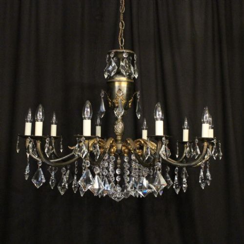 Italian Gilded 10 Light Antique Chandelier