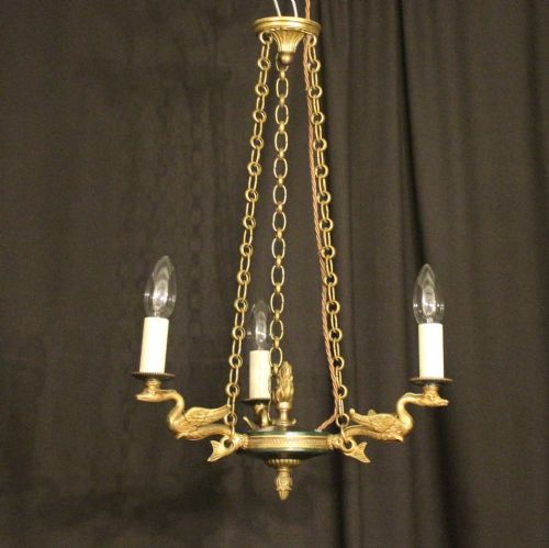 French Empire Triple Light Chandelier