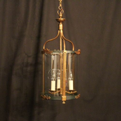 French Empire Triple Light Antique Hall Lantern