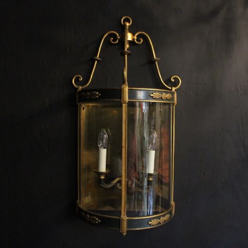 French Empire Antique Half Lantern Wall Lantern