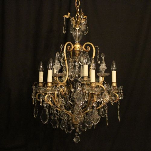 French Birdcage 10 Light Antique Chandelier