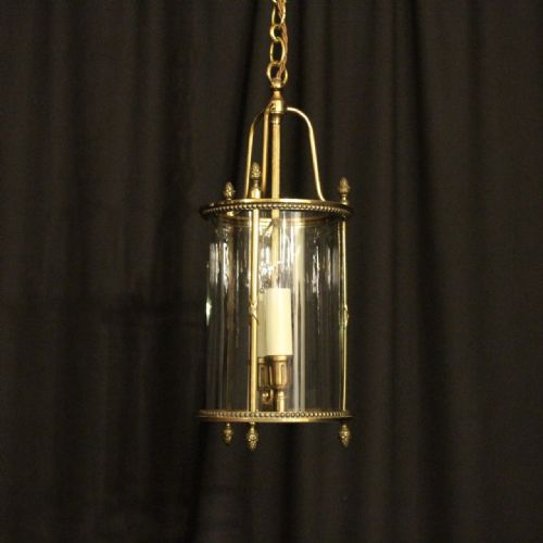 French Gilded Twin Light Antique Hall Lantern