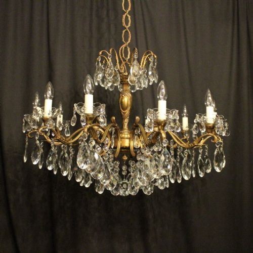 Italian Gilded 10 Light Antique Chandelier
