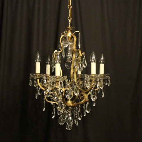 French Birdcage 7 Light Antique Chandelier