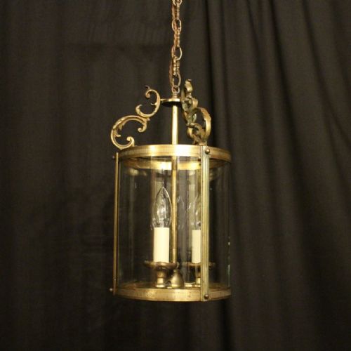 French Gilded Triple Light Antique Lantern
