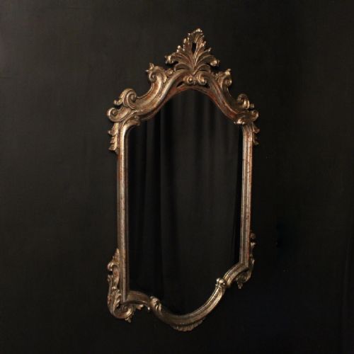 Italian Florentine Silver Gilded Mirror