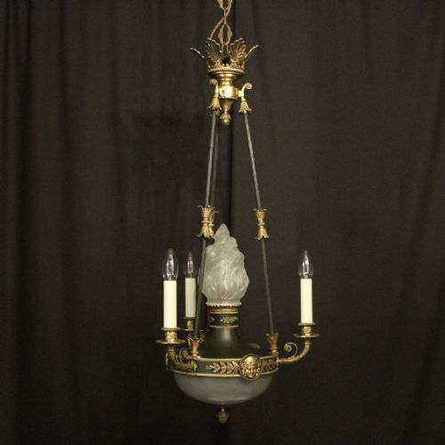 French Bronze Empire Antique Chandelier