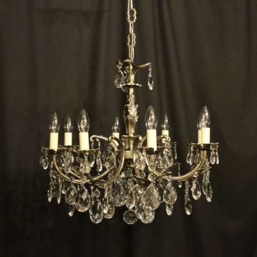 Italian Silver Gilded 8 Light Antique Chandelier
