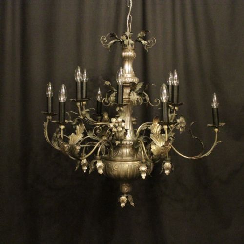 Italian Genoa 12 Light Antique Chandelier