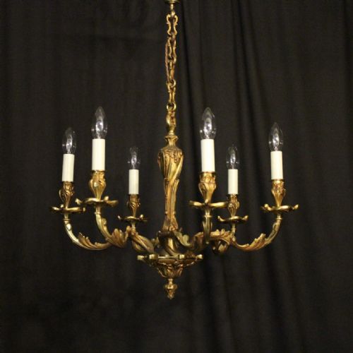 French Gilded Bronze Antique Chandelier
