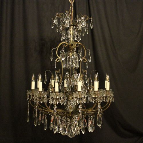 French Gilded 13 Light Antique Chandelier