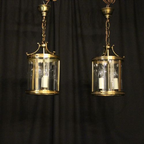 French Small Pair Twin Light Antique Lanterns